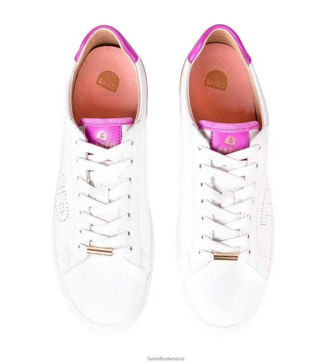 Bared Footwear mujer cálao zapatillas thp de cuero rosa y amarillo 4Z004299