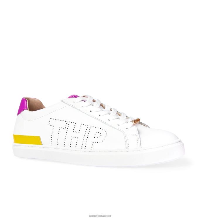 Bared Footwear mujer cálao zapatillas thp de cuero rosa y amarillo 4Z004299