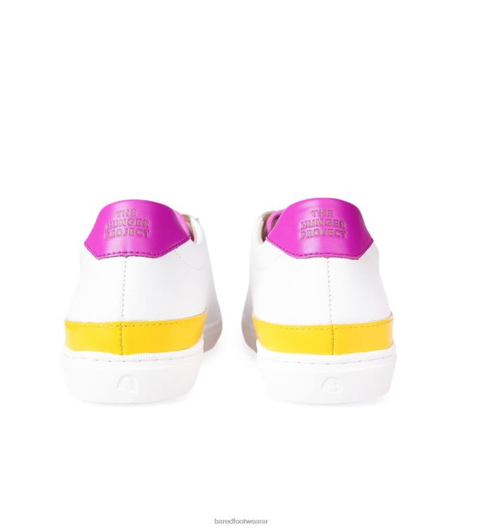Bared Footwear mujer cálao zapatillas thp de cuero rosa y amarillo 4Z004299