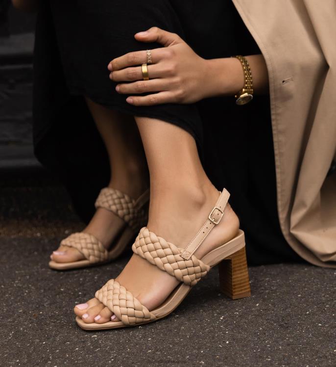 Bared Footwear mujer elachura tacones altos de cuero arena 4Z004179