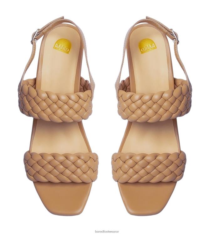 Bared Footwear mujer elachura tacones altos de cuero tostado 4Z004180