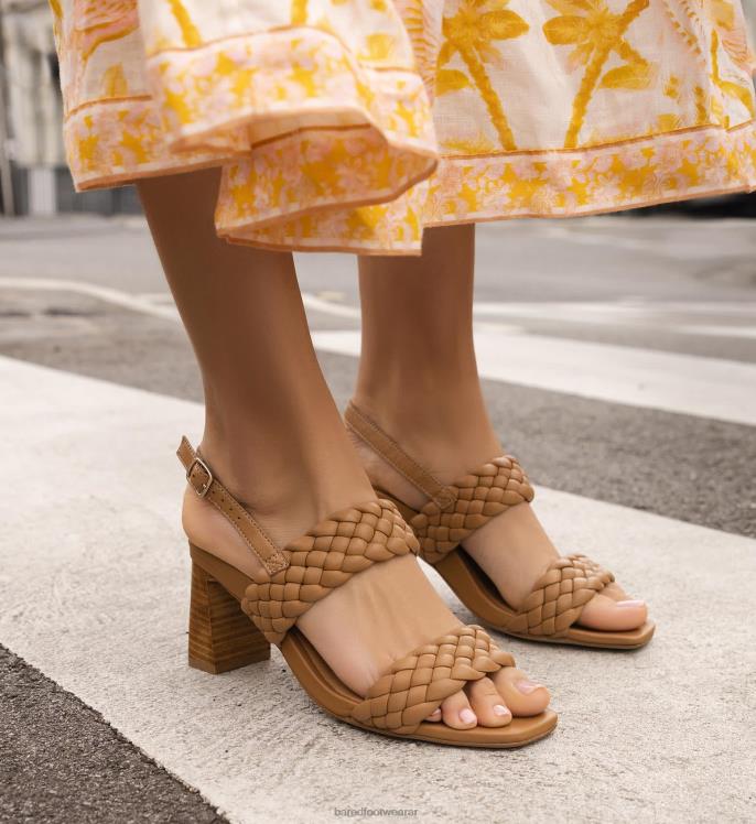 Bared Footwear mujer elachura tacones altos de cuero tostado 4Z004180