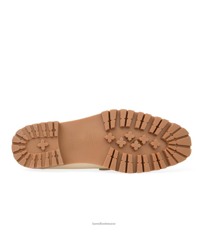 Bared Footwear mujer elaenia mocasines de piel color leche con cadena 4Z004146