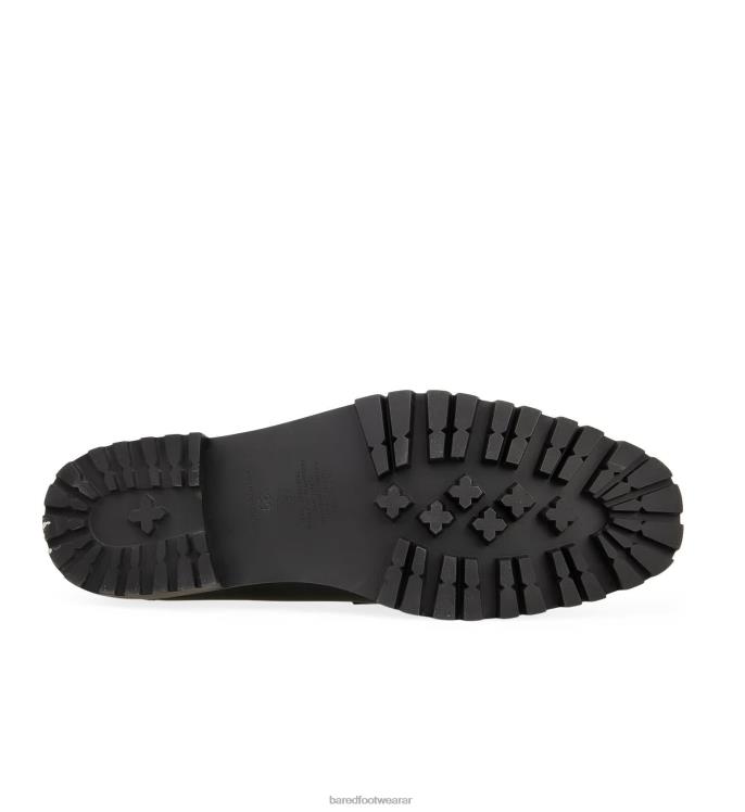 Bared Footwear mujer elaenia mocasines de piel negra con cadena 4Z004144