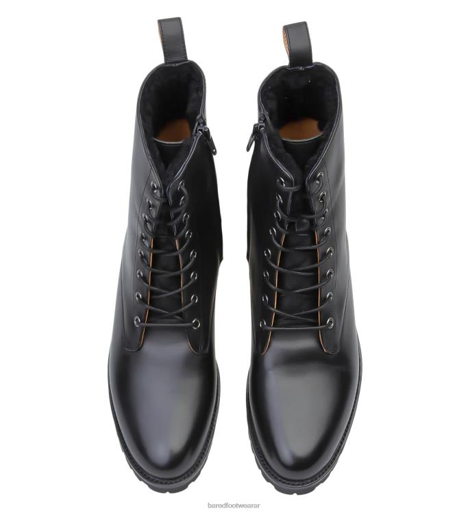 Bared Footwear mujer escocés 2 botas planas de cuero negro 4Z004284