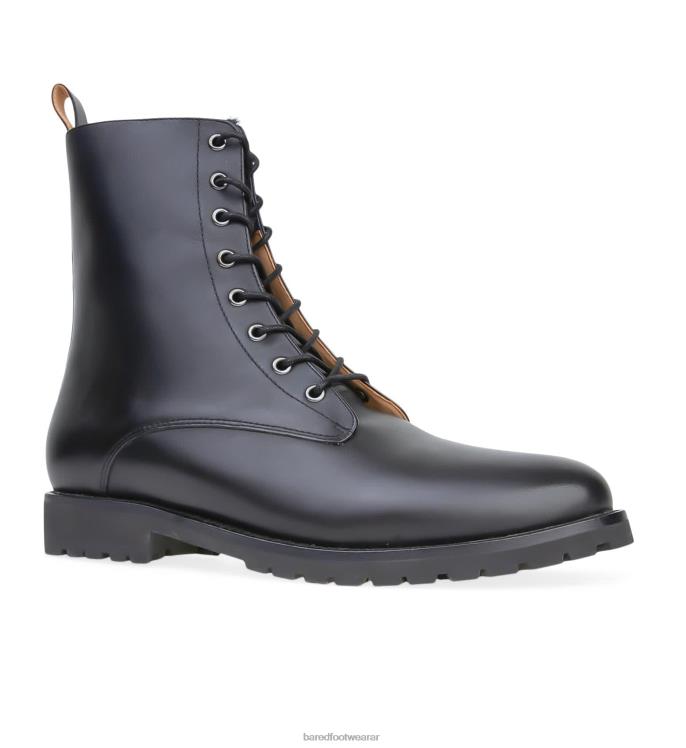 Bared Footwear mujer escocés 2 botas planas de cuero negro 4Z004284