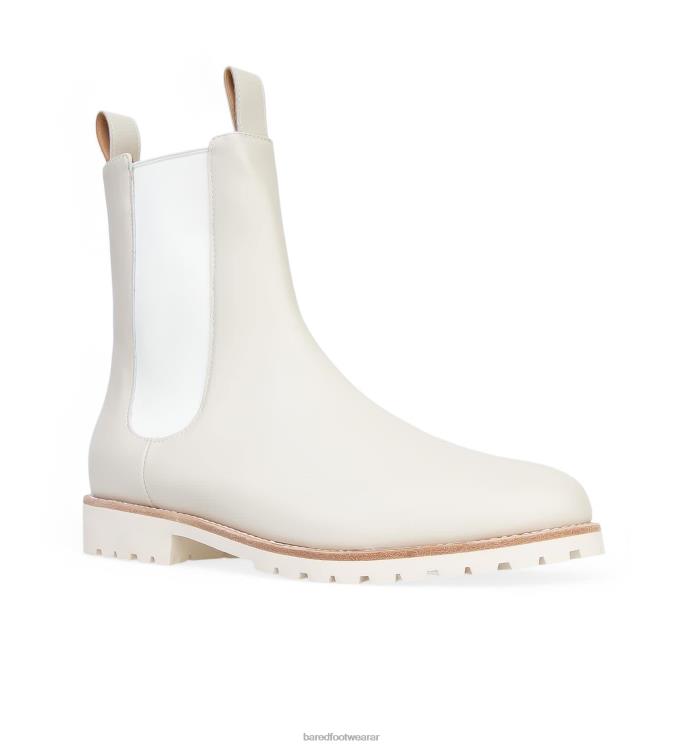 Bared Footwear mujer focha botas planas de piel color crudo con suela color crudo 4Z004274