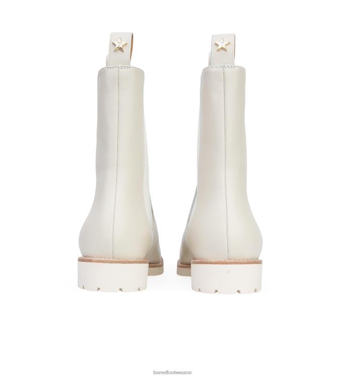 Bared Footwear mujer focha botas planas de piel color crudo con suela color crudo 4Z004274