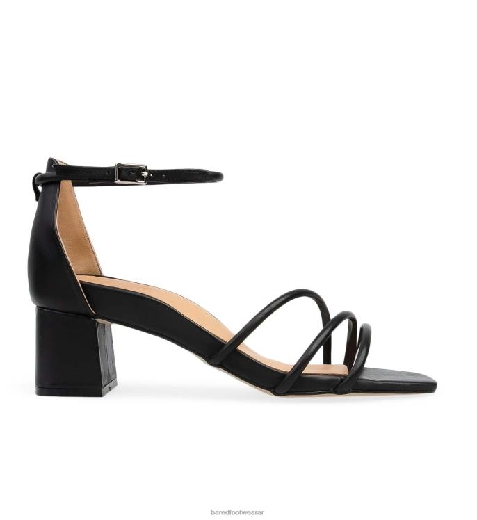 Bared Footwear mujer fulmar 2 tacones bajos de cuero negro 4Z004275