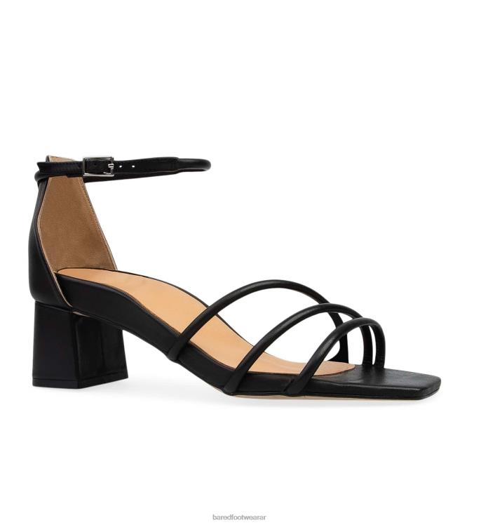 Bared Footwear mujer fulmar 2 tacones bajos de cuero negro 4Z004275