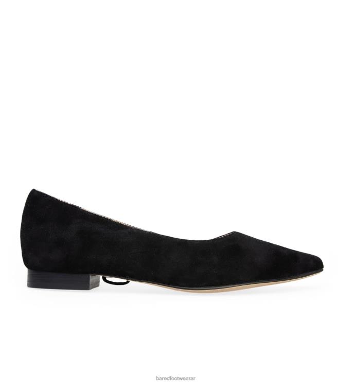 Bared Footwear mujer garceta bailarinas de ante negro 4Z004300
