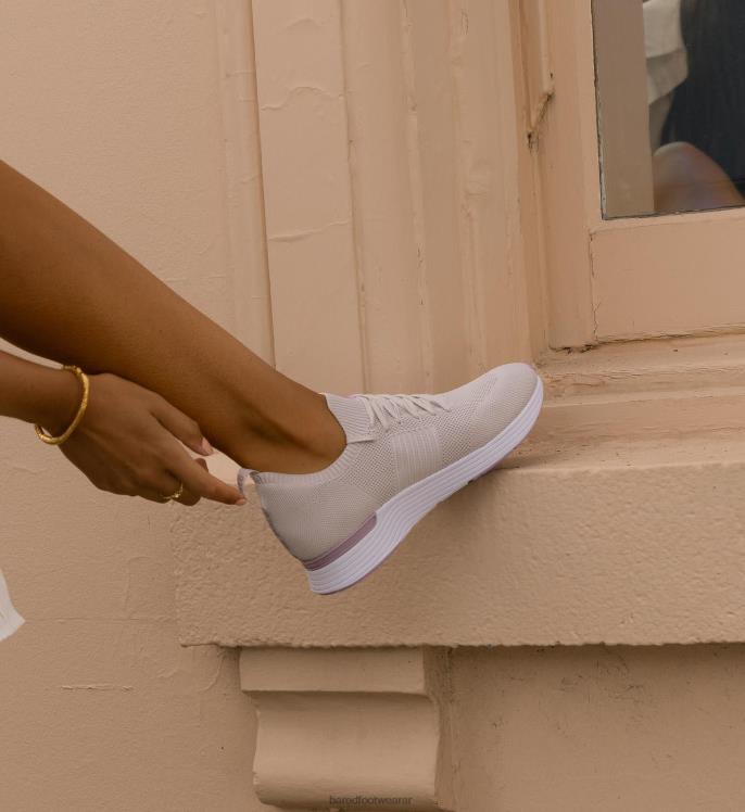 Bared Footwear mujer genio tenis de punto plateado helado 4Z004195
