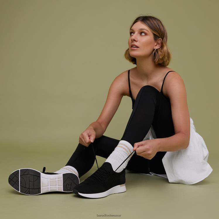 Bared Footwear mujer genio zapatillas negras de punto 4Z004196