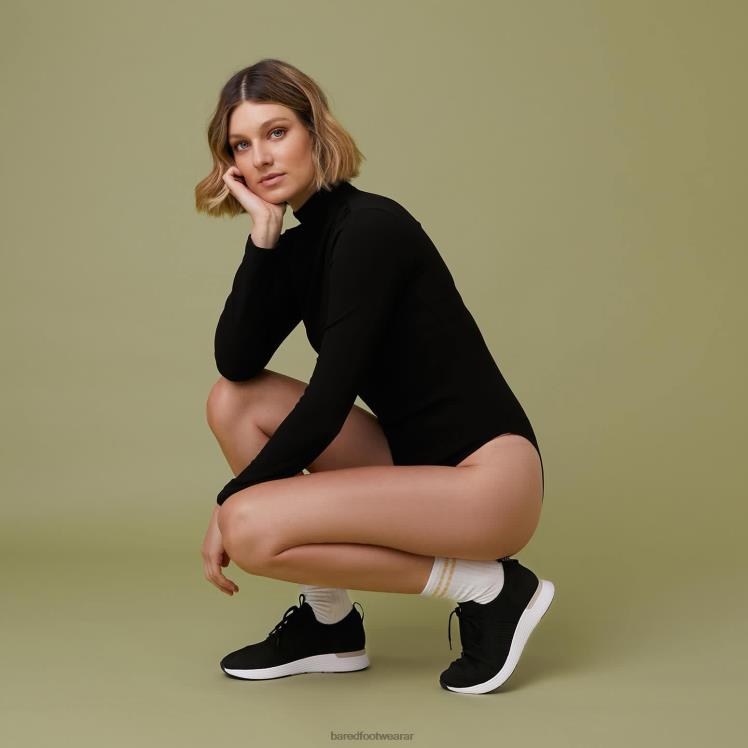 Bared Footwear mujer genio zapatillas negras de punto 4Z004196