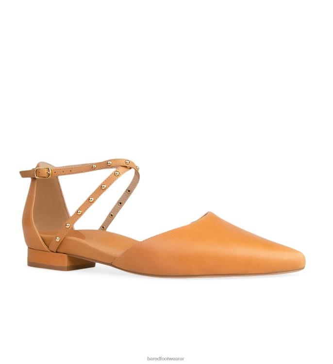 Bared Footwear mujer grackle bailarinas de cuero tostado 4Z00480