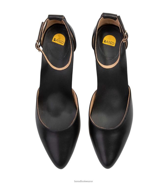 Bared Footwear mujer grifón tacones bajos de cuero negro 4Z004278