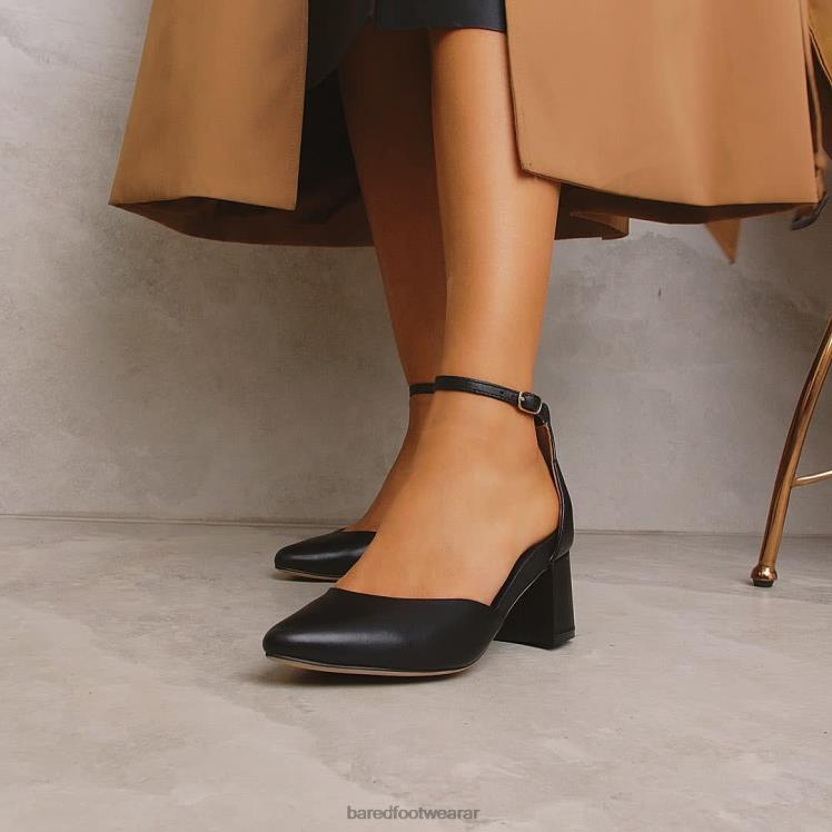 Bared Footwear mujer grifón tacones bajos de cuero negro 4Z004278
