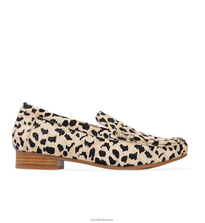 Bared Footwear mujer halcón 2 mocasines con pelo de becerro y motivo de leopardo 4Z00482