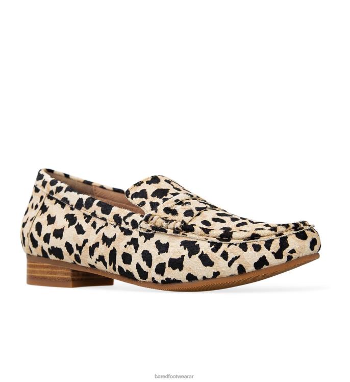 Bared Footwear mujer halcón 2 mocasines con pelo de becerro y motivo de leopardo 4Z00482