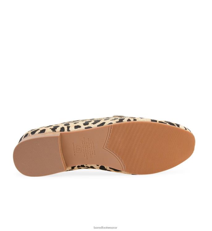 Bared Footwear mujer halcón 2 mocasines con pelo de becerro y motivo de leopardo 4Z00482