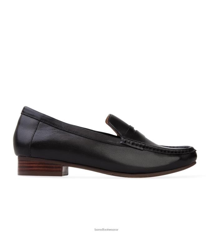 Bared Footwear mujer halcón 2 mocasines de cuero negro 4Z00481