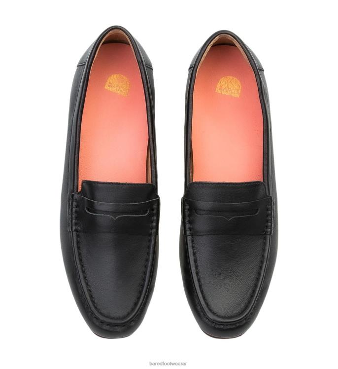 Bared Footwear mujer halcón 2 mocasines de cuero negro 4Z00481