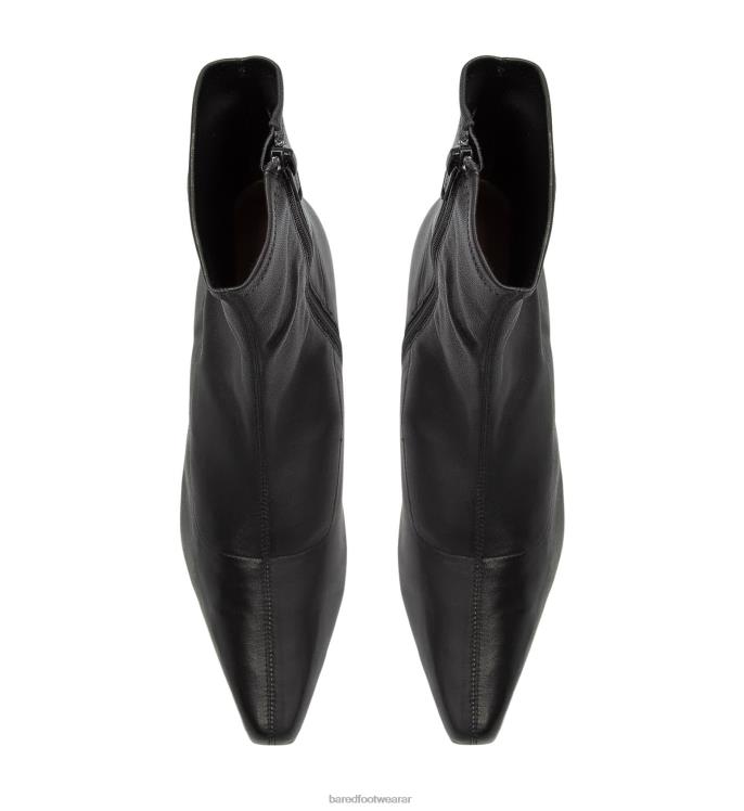 Bared Footwear mujer imitar botas de tacón de cuero negro 4Z00499
