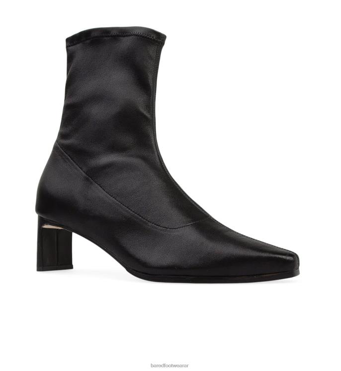 Bared Footwear mujer imitar botas de tacón de cuero negro 4Z00499