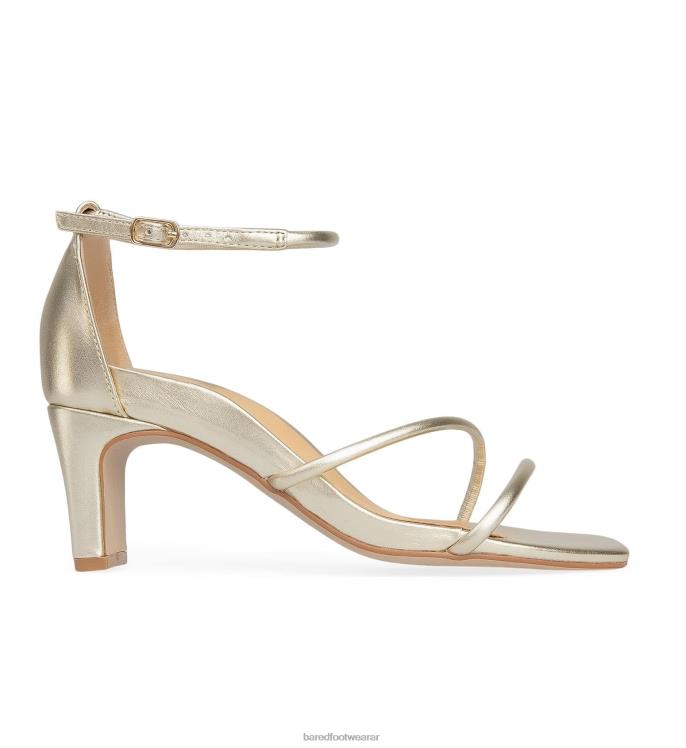 Bared Footwear mujer jilguero tacones bajos de cuero dorado suave 4Z004255