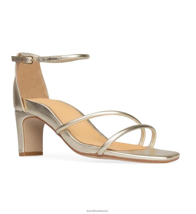 Bared Footwear mujer jilguero tacones bajos de cuero dorado suave 4Z004255