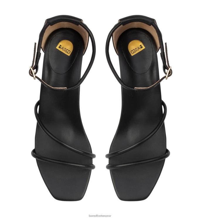Bared Footwear mujer jilguero tacones bajos de cuero negro 4Z004254