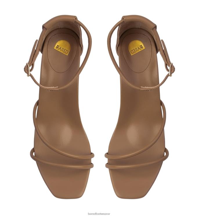 Bared Footwear mujer jilguero tacones bajos de cuero topo 4Z004256
