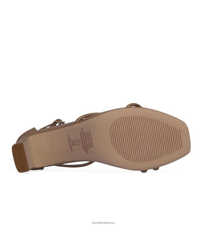 Bared Footwear mujer jilguero tacones bajos de cuero topo 4Z004256