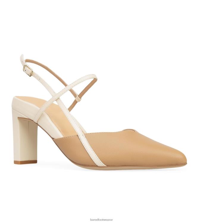 Bared Footwear mujer kiskadee tacones altos de cuero con leche y leche de avena 4Z004305