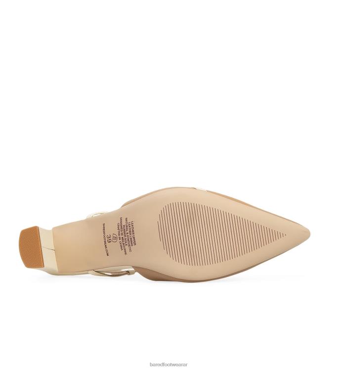 Bared Footwear mujer kiskadee tacones altos de cuero con leche y leche de avena 4Z004305