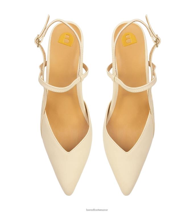 Bared Footwear mujer kiskadee tacones altos de cuero de leche de avena 4Z004111