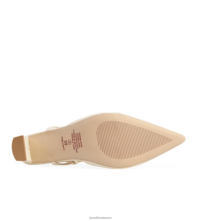 Bared Footwear mujer kiskadee tacones altos de cuero de leche de avena 4Z004111