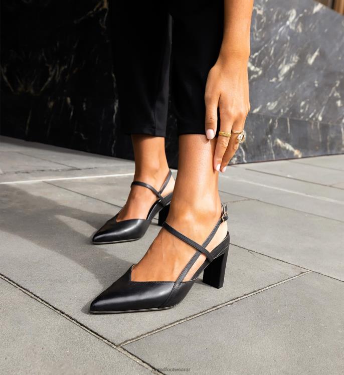 Bared Footwear mujer kiskadee tacones altos de cuero negro 4Z00470