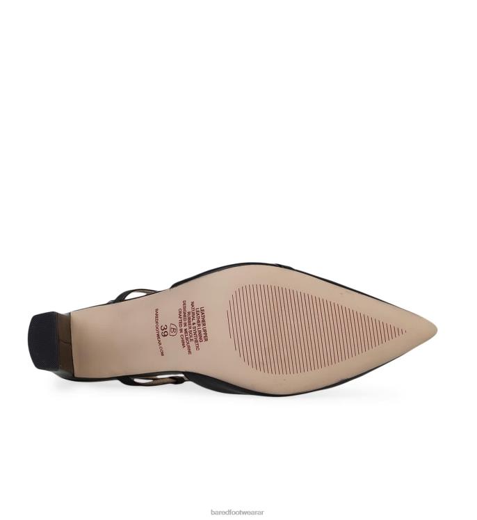 Bared Footwear mujer kiskadee tacones altos de cuero negro 4Z00470