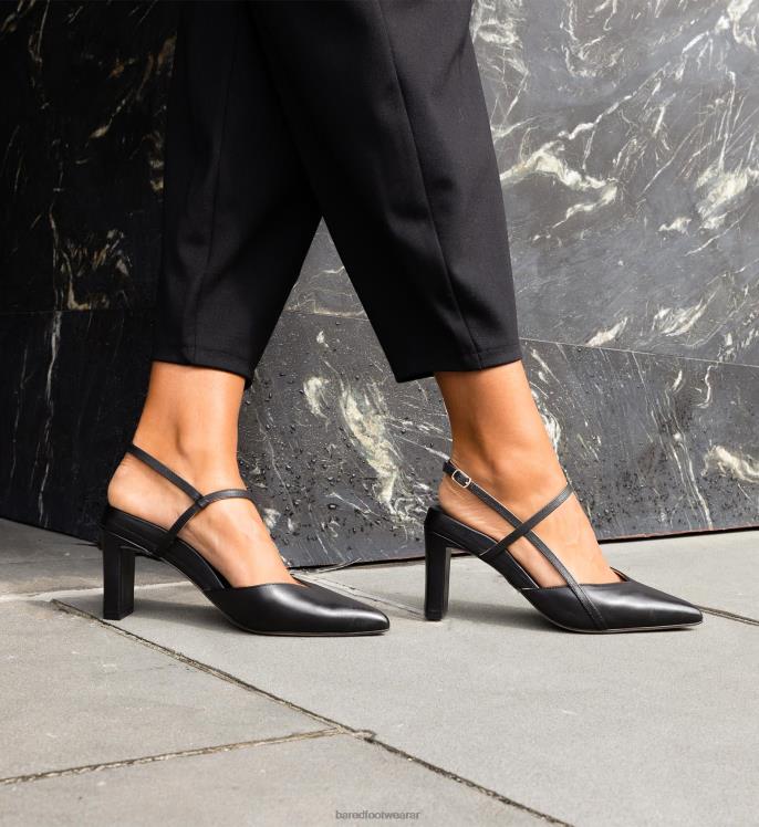 Bared Footwear mujer kiskadee tacones altos de cuero negro 4Z00470