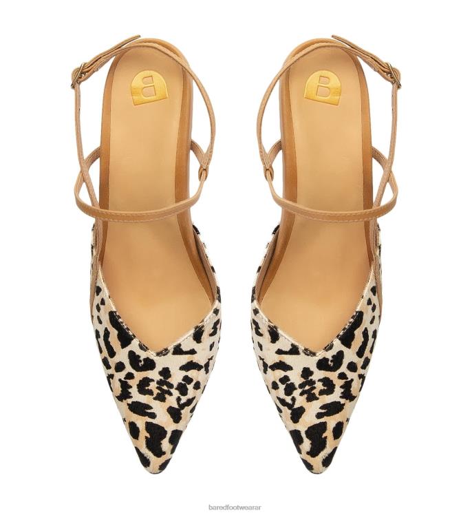 Bared Footwear mujer kiskadee tacones altos de pelo de becerro de leopardo 4Z00471
