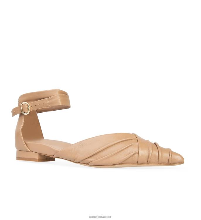Bared Footwear mujer malkoha zapatos planos de cuero topo 4Z00475