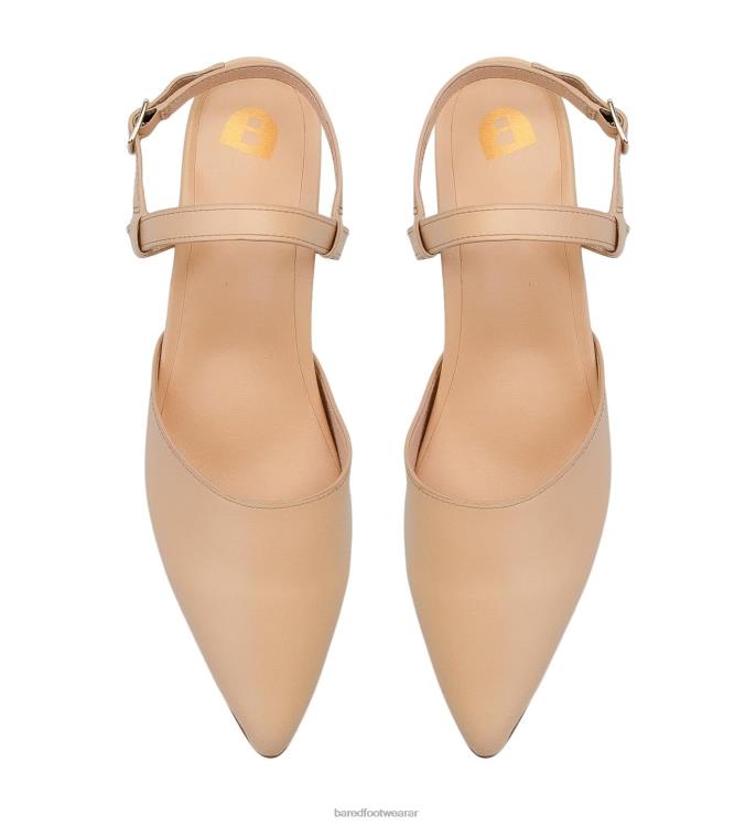 Bared Footwear mujer marabú tacones bajos de material vegetal toffee mirum 4Z004120