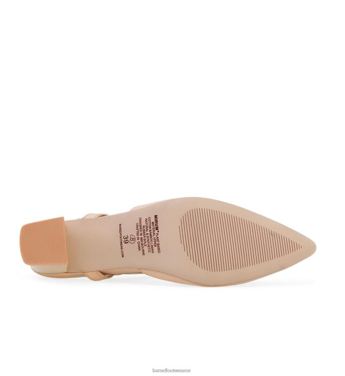 Bared Footwear mujer marabú tacones bajos de material vegetal toffee mirum 4Z004120