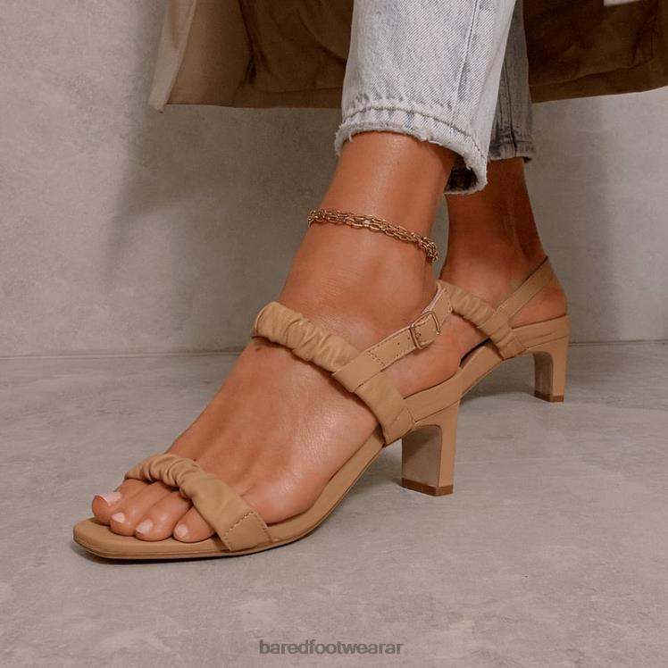Bared Footwear mujer momoto tacones bajos de cuero marrón claro 4Z004268