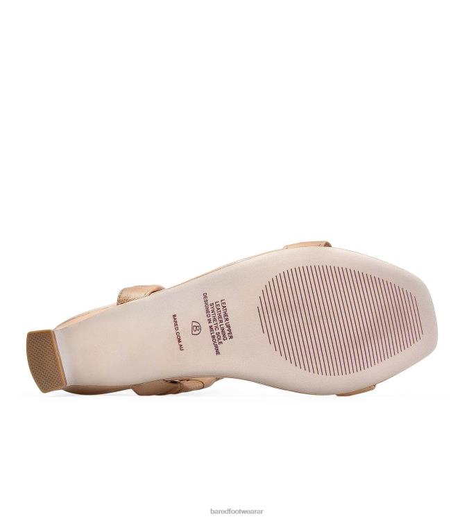 Bared Footwear mujer momoto tacones bajos de cuero marrón claro 4Z004268