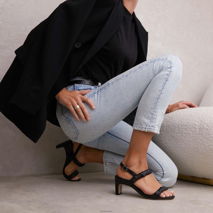 Bared Footwear mujer momoto tacones bajos de cuero negro 4Z004270