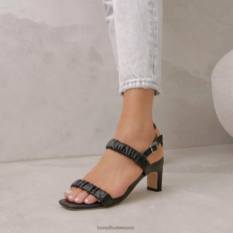 Bared Footwear mujer momoto tacones bajos de cuero negro 4Z004270