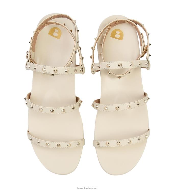 Bared Footwear mujer pantano sandalias planas de piel color crudo 4Z004240