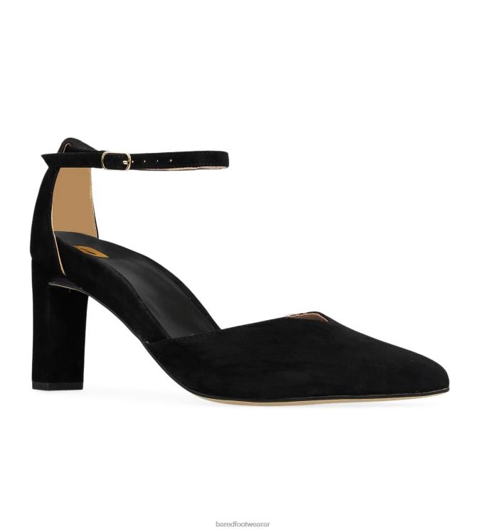 Bared Footwear mujer papamoscas norteamericano tacones altos de gamuza negra 4Z004114